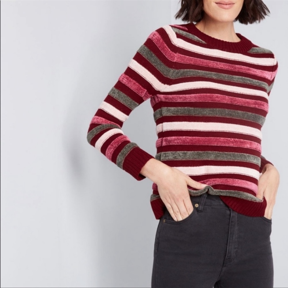 ModCloth crewneck pullover striped knit sweater - Picture 6 of 6